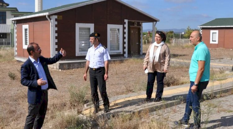Kaymakam Dolu Jandarma geçici asayiş noktasını inceledi