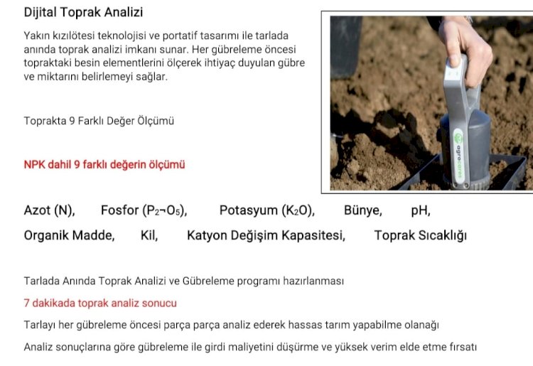 Üreticiler toprak analizi için uyarıldı